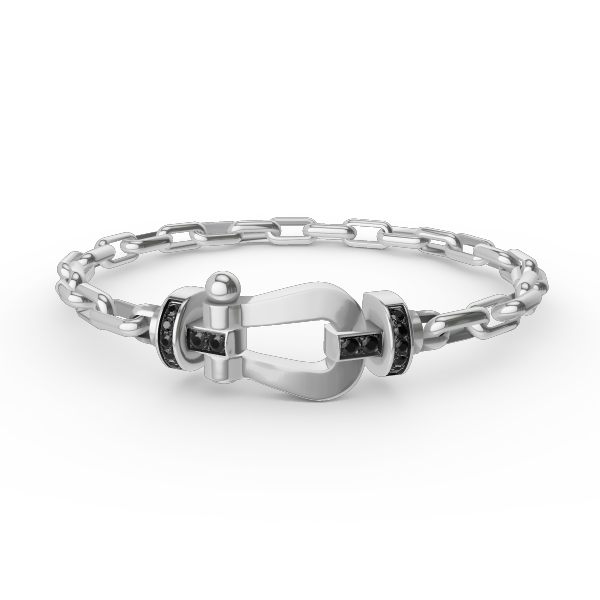 [Saipan]FORCE LARGE HORSESHOE CLASP METAL BRACELET