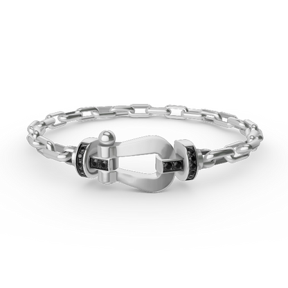[Saipan]FORCE LARGE HORSESHOE CLASP METAL BRACELET