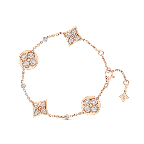[Saipan]STAR AND SUN 4 MOTIFS GOLD DIAMONDS BRACELET