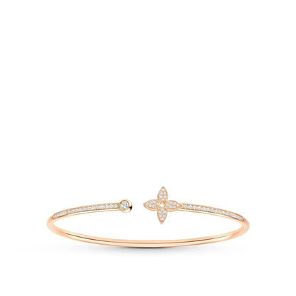 [Saipan]IDYLLE ROSE GOLD OPEN BRACELET DIAMOND PAVED