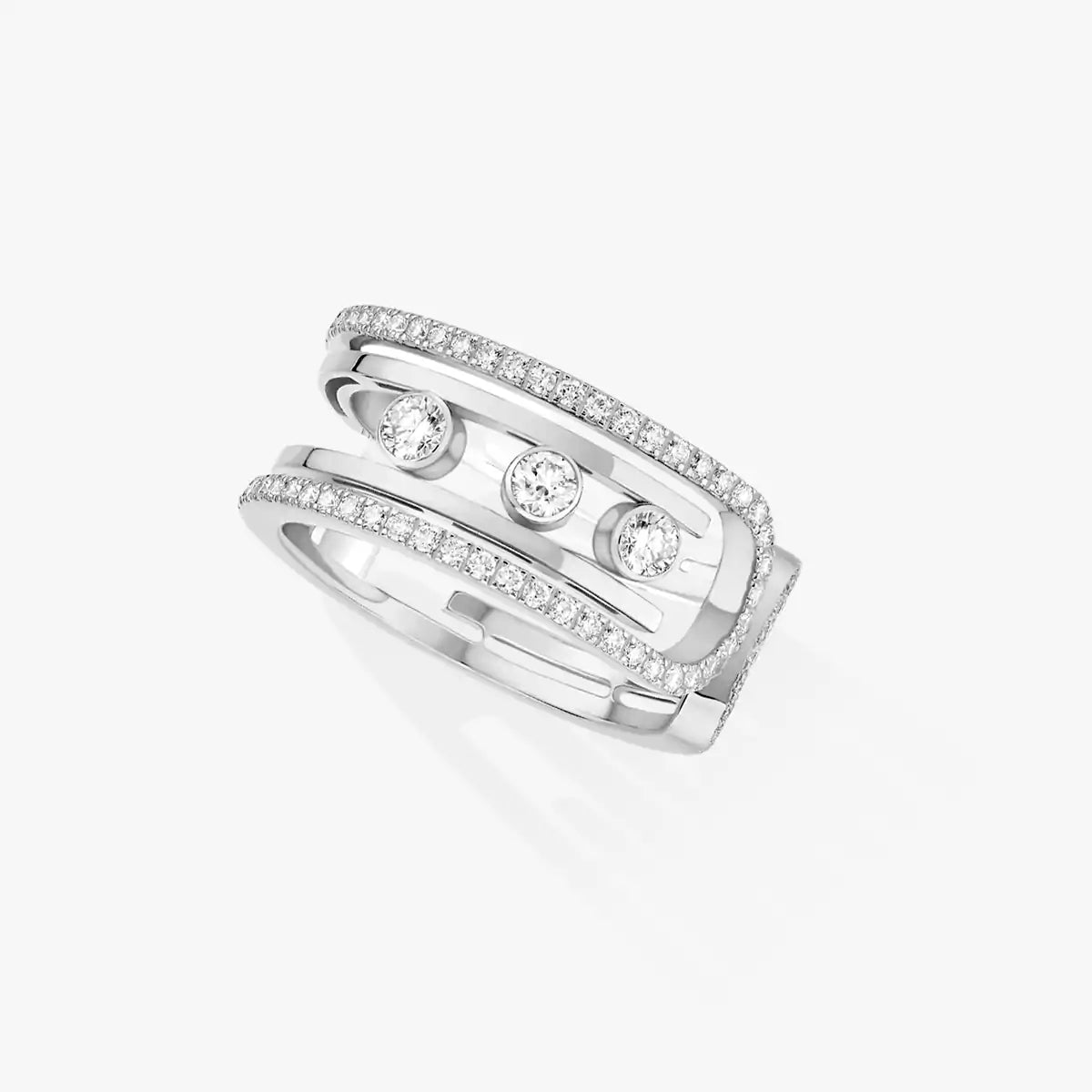 [Saipan]OPEN MOVE 10-DIAMOND PAVÉ RING