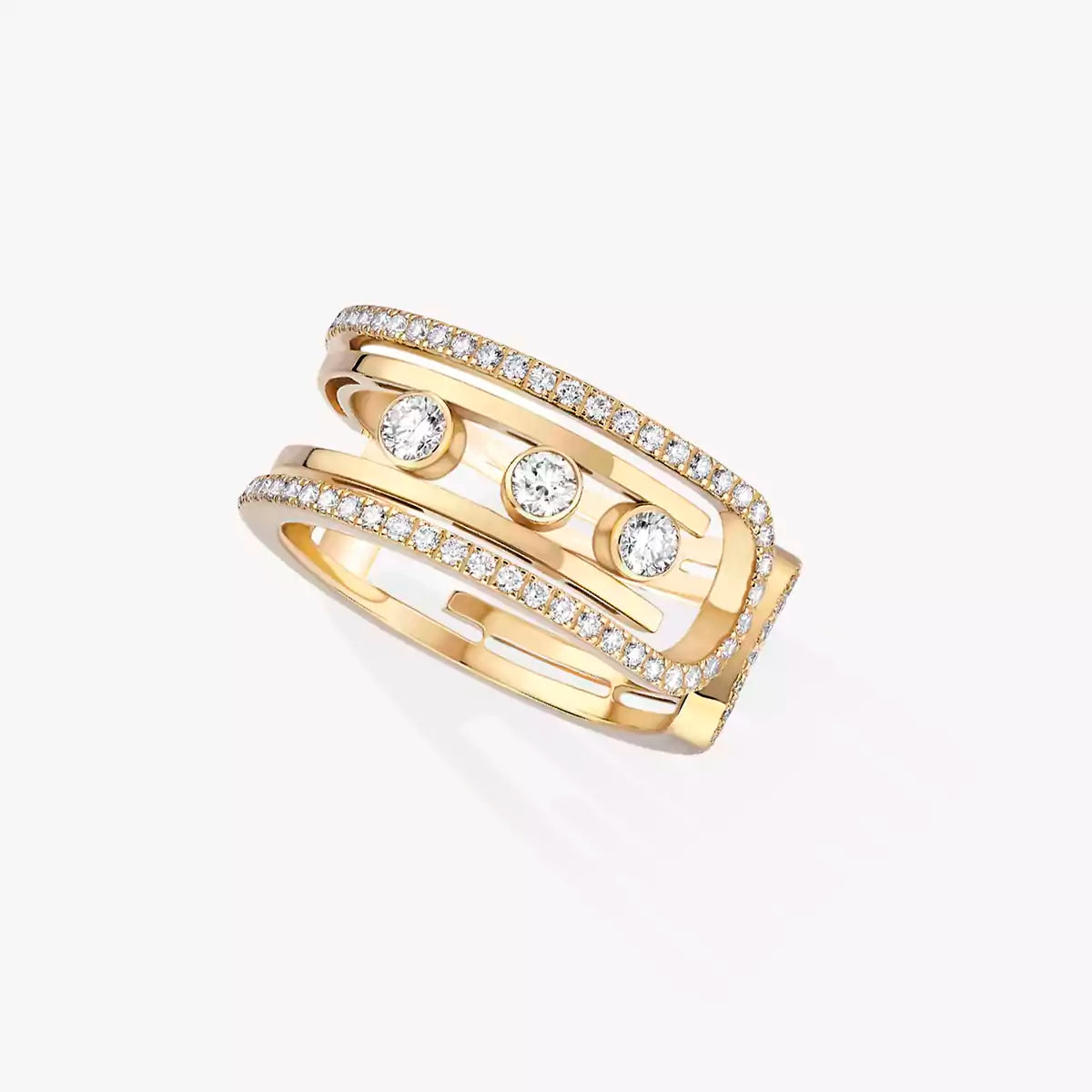 [Saipan]OPEN MOVE 10-DIAMOND PAVÉ RING