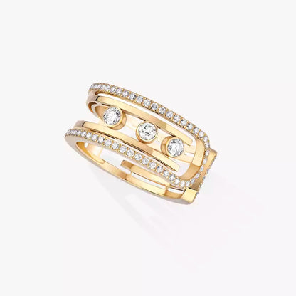 [Saipan]OPEN MOVE 10-DIAMOND PAVÉ RING