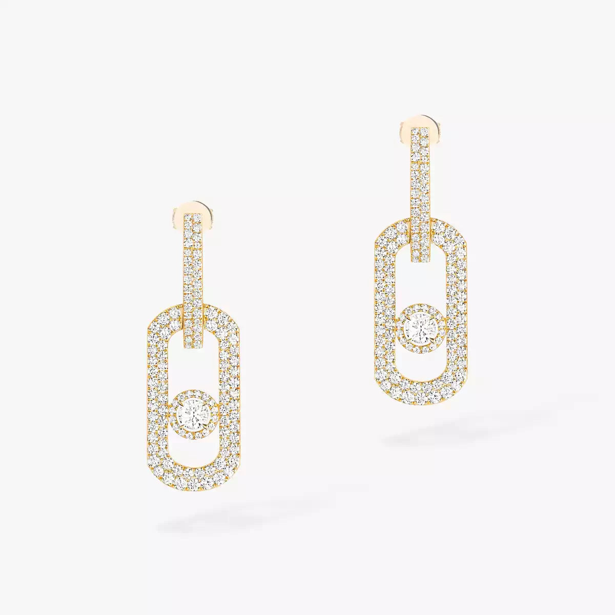 [Saipan]SO MOVE XL FULL-PAVÉ DIAMOND PENDANT EARRINGS