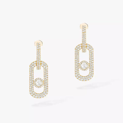 [Saipan]SO MOVE XL FULL-PAVÉ DIAMOND PENDANT EARRINGS