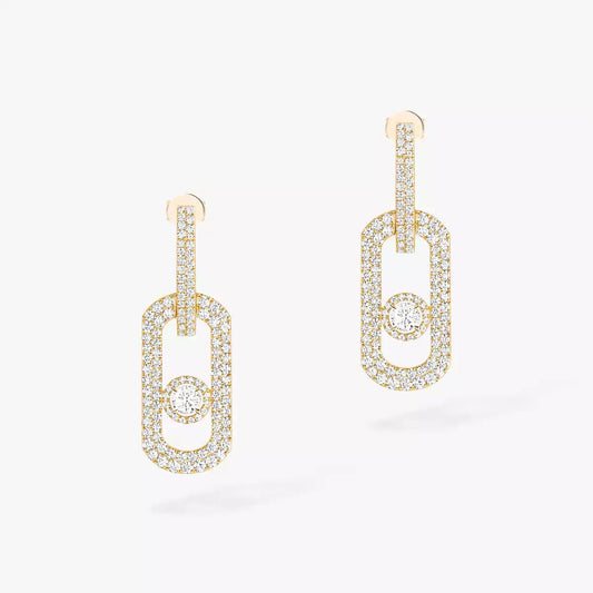 [Saipan]SO MOVE XL FULL-PAVÉ DIAMOND PENDANT EARRINGS