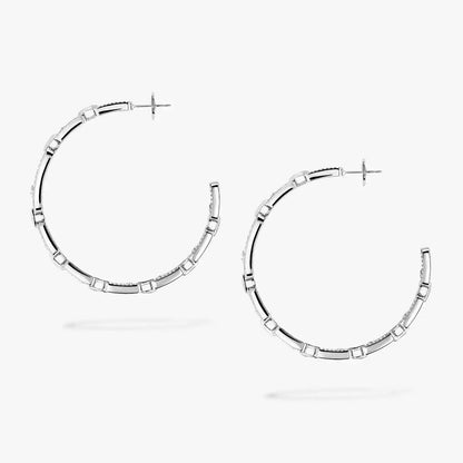 [Saipan]MOVE LINK KINETIC DIAMOND HOOP EARRINGS