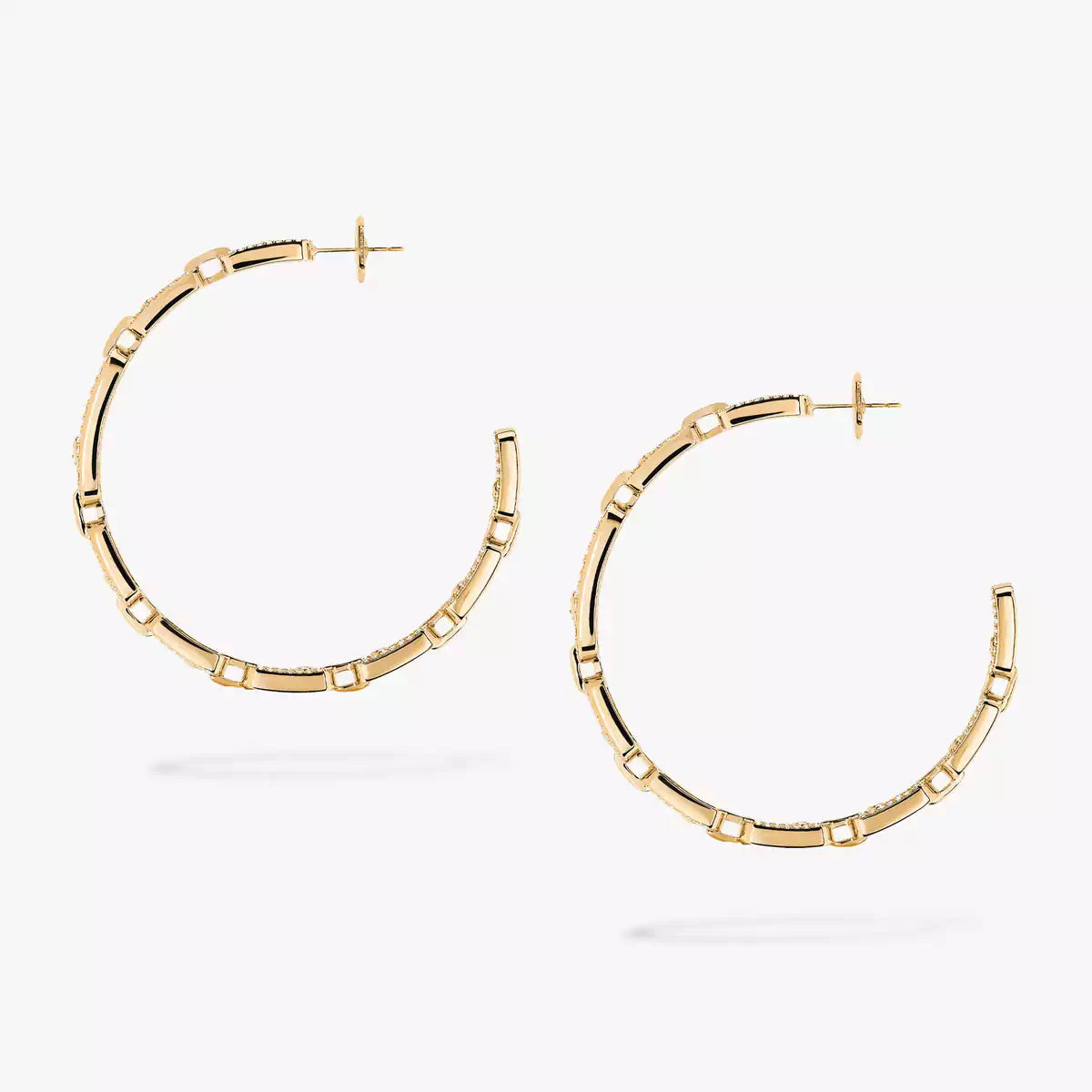 [Saipan]MOVE LINK KINETIC DIAMOND HOOP EARRINGS