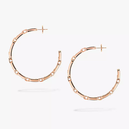 [Saipan]MOVE LINK KINETIC DIAMOND HOOP EARRINGS
