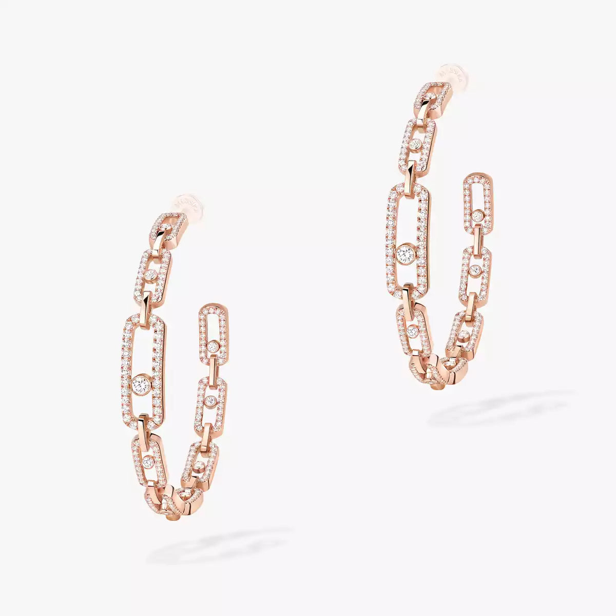 [Saipan]MOVE LINK KINETIC DIAMOND HOOP EARRINGS