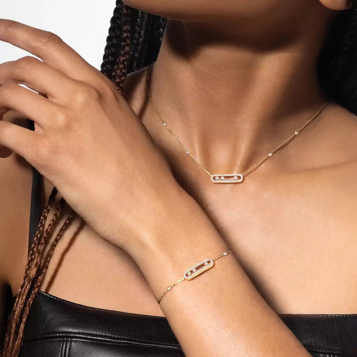 [Saipan]PAVÉ BABY MOVE DIAMOND BRACELET