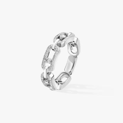 [Saipan]MOVE LINK PAVÉ DIAMOND RING
