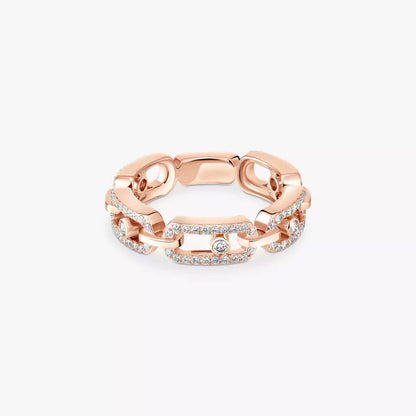 [Saipan]MOVE LINK PAVÉ DIAMOND RING