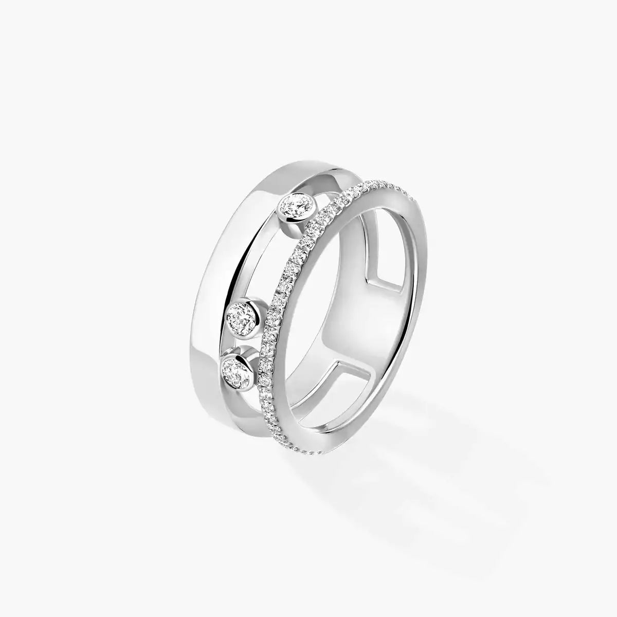 [Saipan]MOVE NOA PAVÉ DIAMOND INTERLOCKING RING