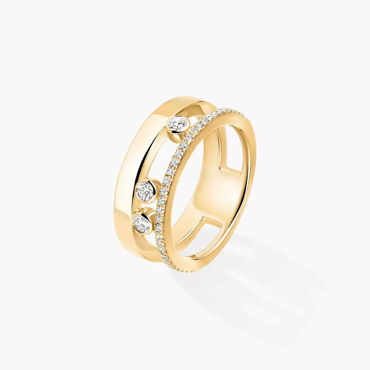 [Saipan]MOVE NOA PAVÉ DIAMOND INTERLOCKING RING