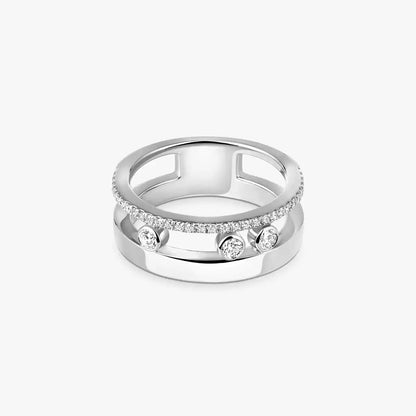 [Saipan]MOVE NOA PAVÉ DIAMOND INTERLOCKING RING