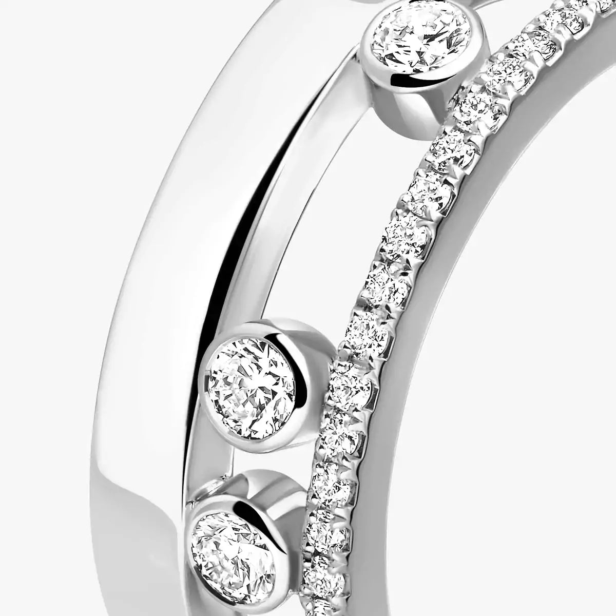 [Saipan]MOVE NOA PAVÉ DIAMOND INTERLOCKING RING