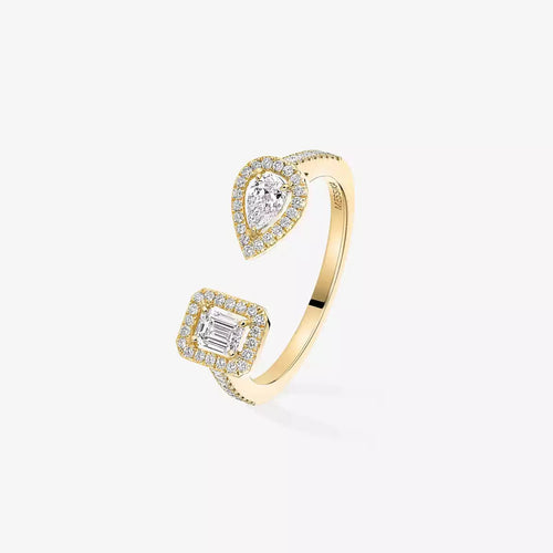 [Saipan]OPEN SUGAR CUBE & TEARDROP PAVÉ DIAMOND RING