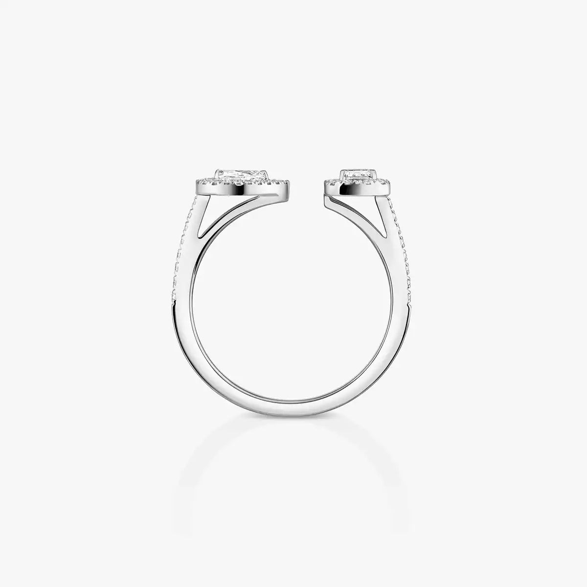 [Saipan]OPEN SUGAR CUBE & TEARDROP PAVÉ DIAMOND RING