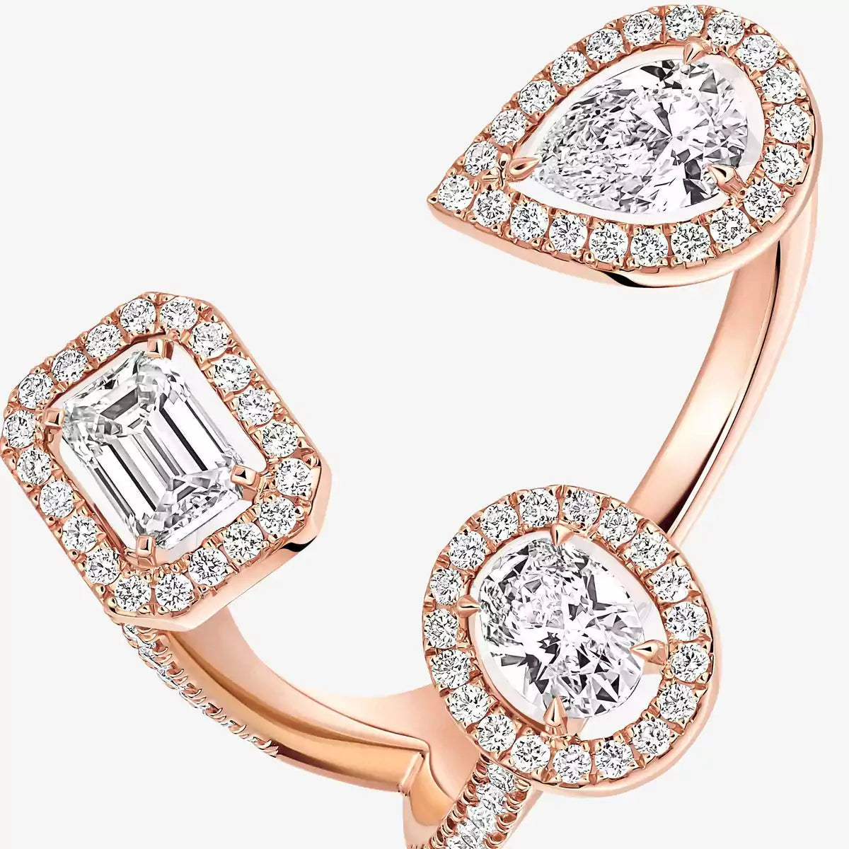 [Saipan]MY TWIN TRILOGY OPEN PAVÉ RING