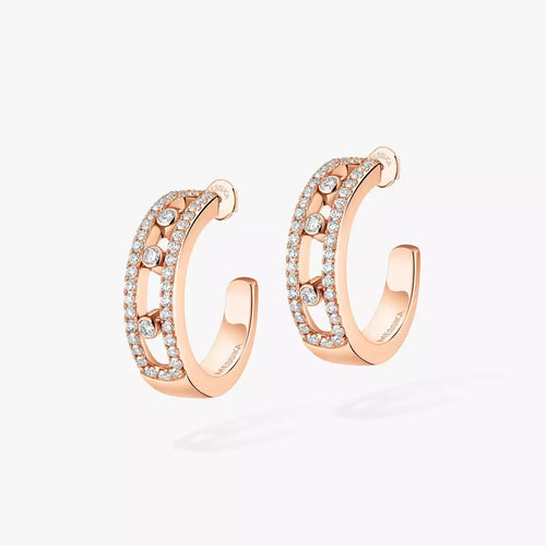 [Saipan]MOVE PAVÉ DIAMOND HOOP EARRINGS