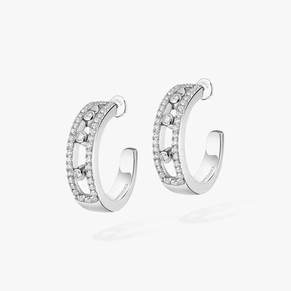[Saipan]MOVE PAVÉ DIAMOND HOOP EARRINGS