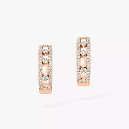 [Saipan]MOVE PAVÉ DIAMOND HOOP EARRINGS