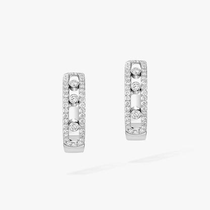[Saipan]MOVE PAVÉ DIAMOND HOOP EARRINGS