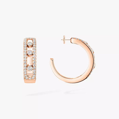 [Saipan]MOVE PAVÉ DIAMOND HOOP EARRINGS