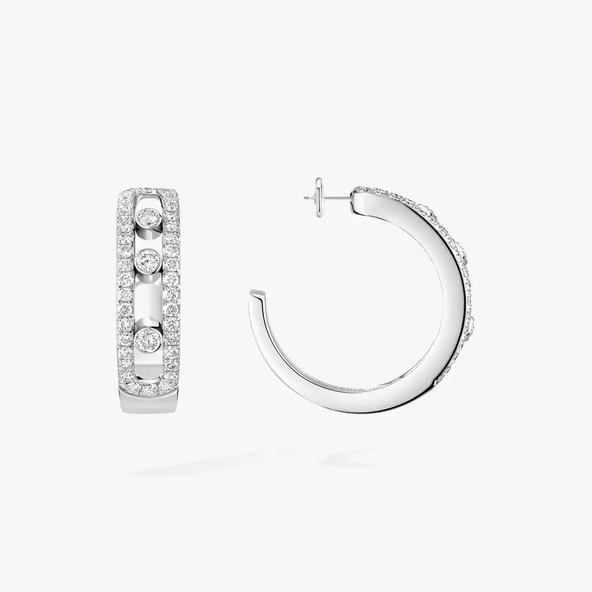 [Saipan]MOVE PAVÉ DIAMOND HOOP EARRINGS