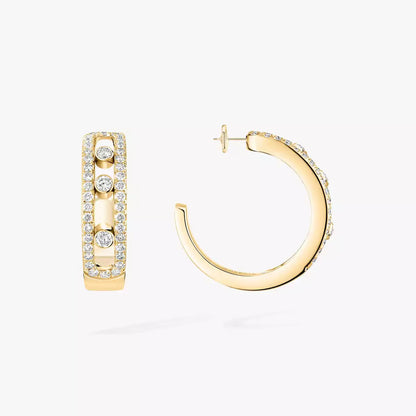 [Saipan]MOVE PAVÉ DIAMOND HOOP EARRINGS