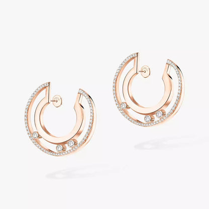 [Saipan]MOVE ROMANE SMALL DIAMOND HOOP EARRINGS