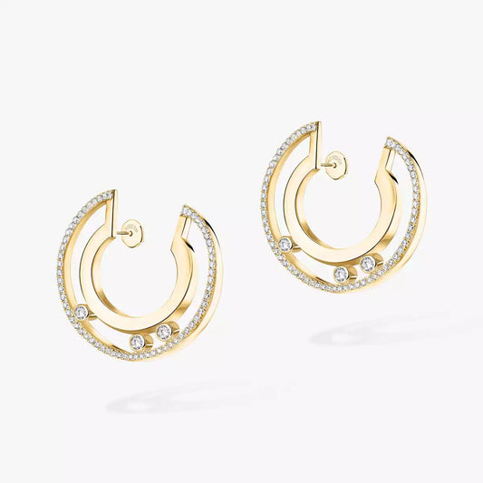 [Saipan]MOVE ROMANE SMALL DIAMOND HOOP EARRINGS