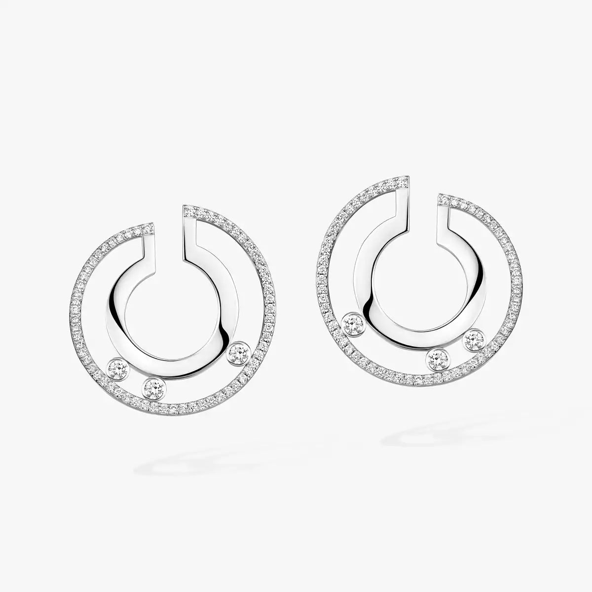 [Saipan]MOVE ROMANE SMALL DIAMOND HOOP EARRINGS