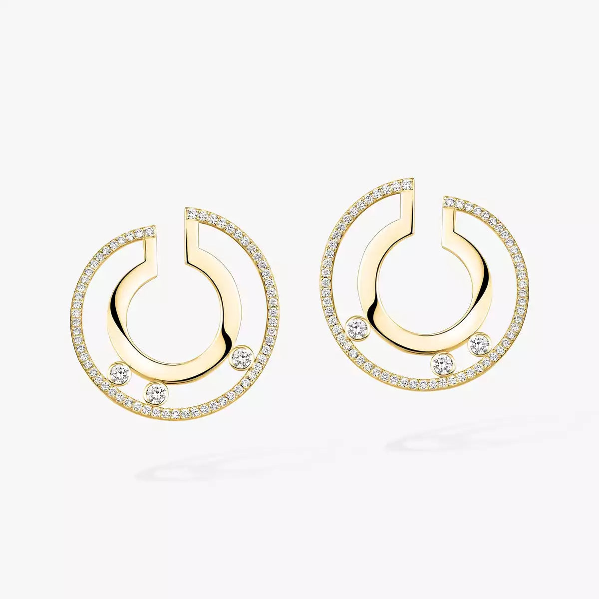 [Saipan]MOVE ROMANE SMALL DIAMOND HOOP EARRINGS