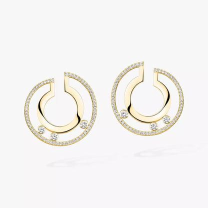 [Saipan]MOVE ROMANE SMALL DIAMOND HOOP EARRINGS
