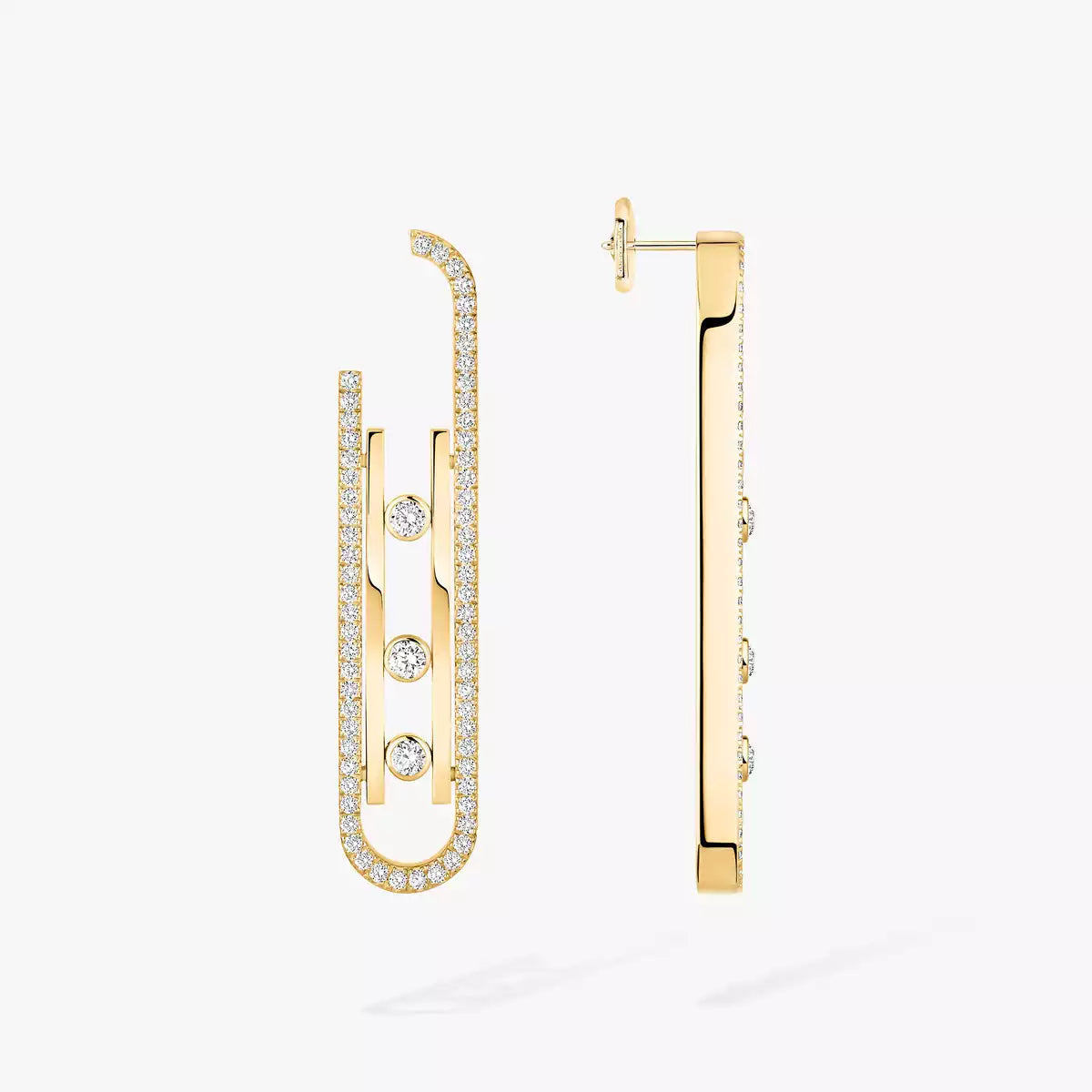 [Saipan]MOVE KINETIC DIAMOND PENDANT EARRINGS