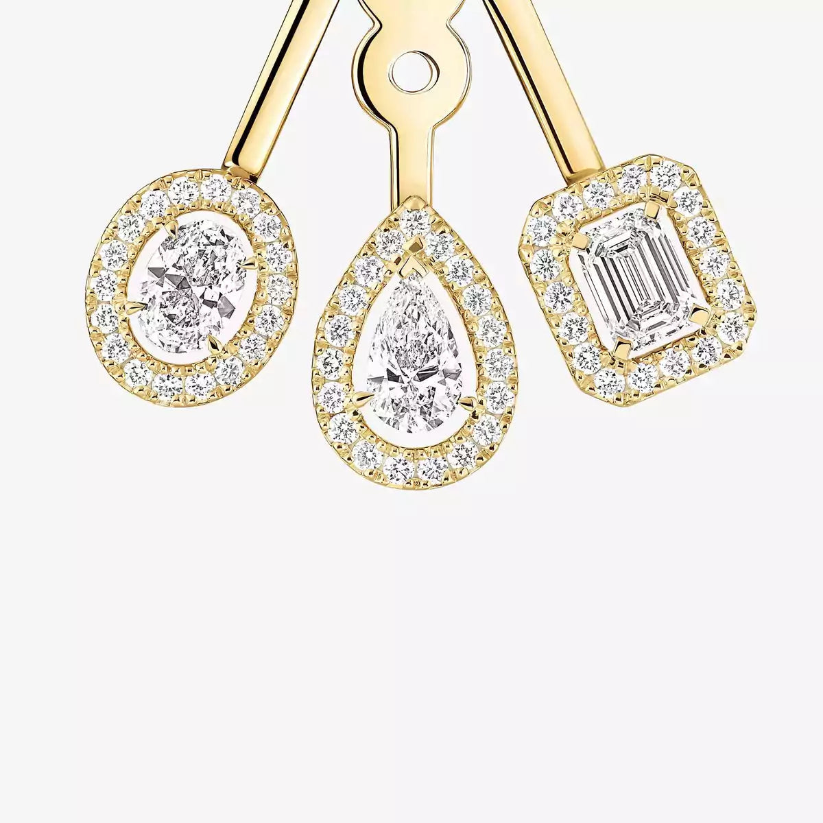 [Saipan]MY TWIN TRIO DIAMOND EARRINGS