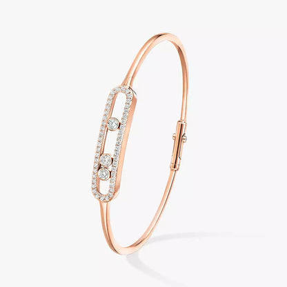 [Saipan]MOVE PAVÉ DIAMOND BANGLE BRACELET M