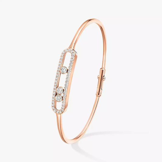 [Saipan]MOVE PAVÉ DIAMOND BANGLE BRACELET M