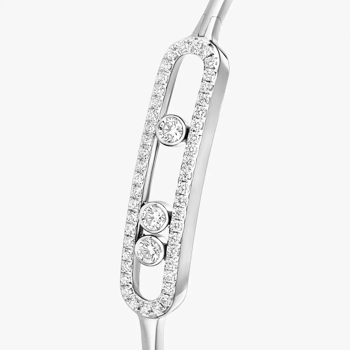[Saipan]MOVE PAVÉ DIAMOND BANGLE BRACELET M
