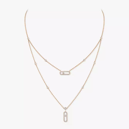 [Saipan]MOVE UNO 2-ROW PAVÉ NECKLACE