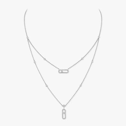 [Saipan]MOVE UNO 2-ROW PAVÉ NECKLACE