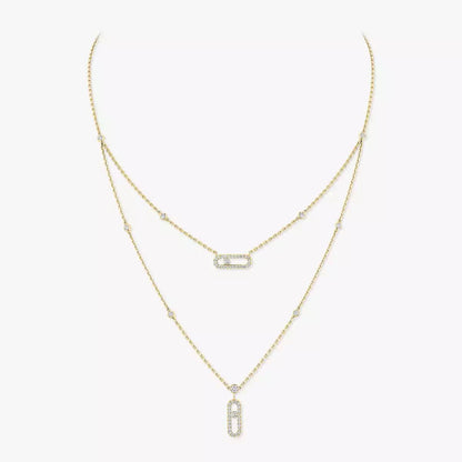 [Saipan]MOVE UNO 2-ROW PAVÉ NECKLACE
