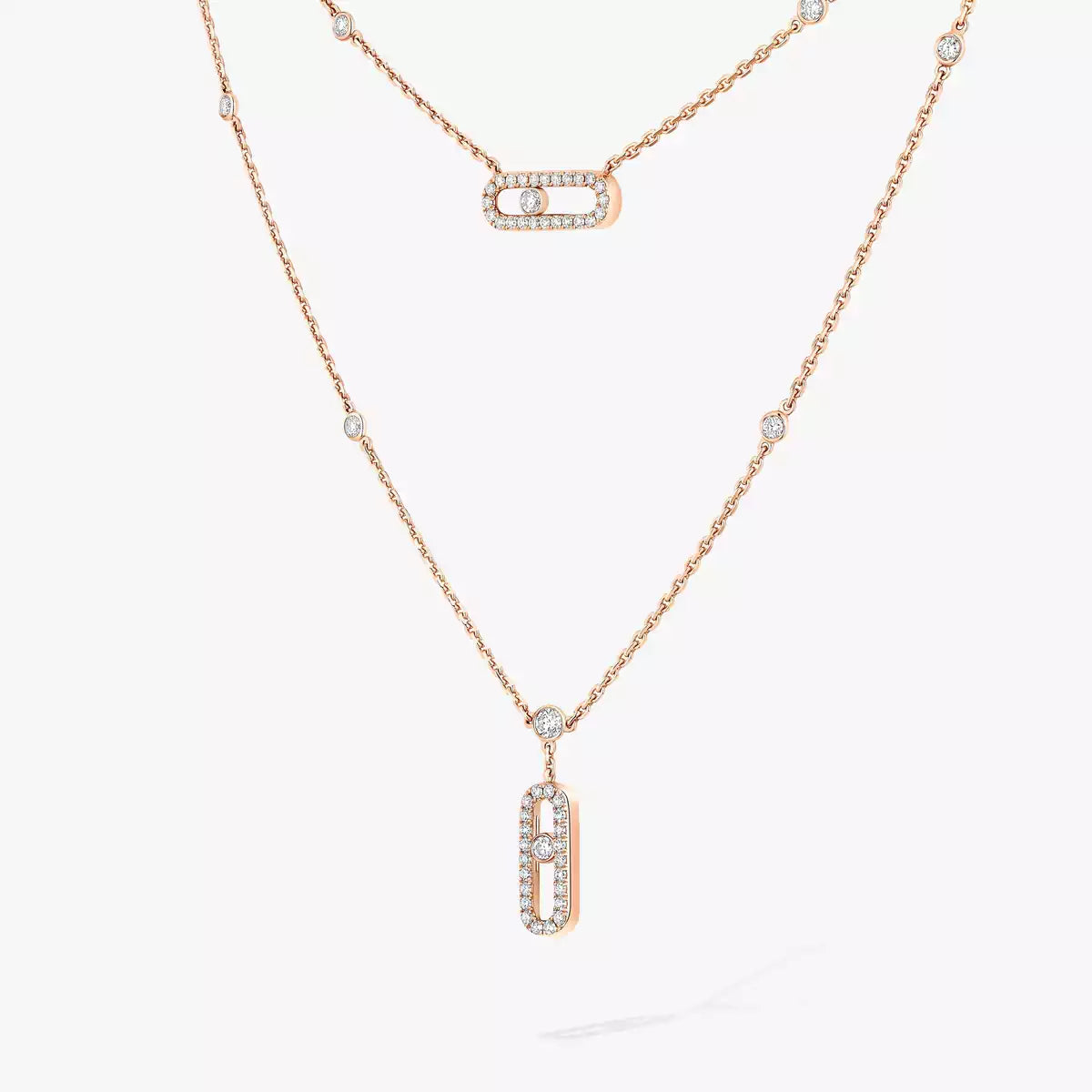 [Saipan]MOVE UNO 2-ROW PAVÉ NECKLACE