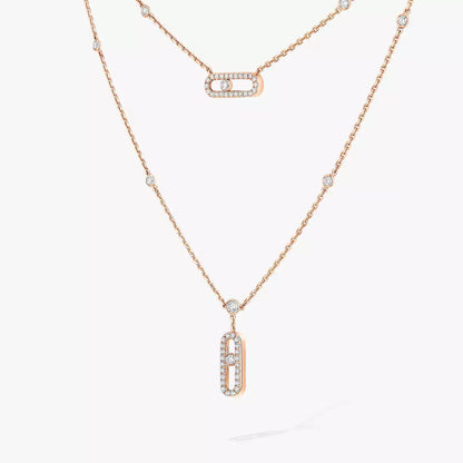 [Saipan]MOVE UNO 2-ROW PAVÉ NECKLACE