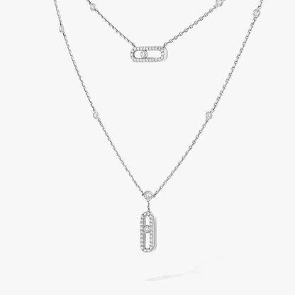 [Saipan]MOVE UNO 2-ROW PAVÉ NECKLACE