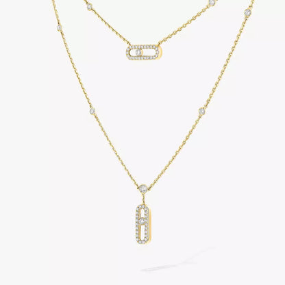 [Saipan]MOVE UNO 2-ROW PAVÉ NECKLACE