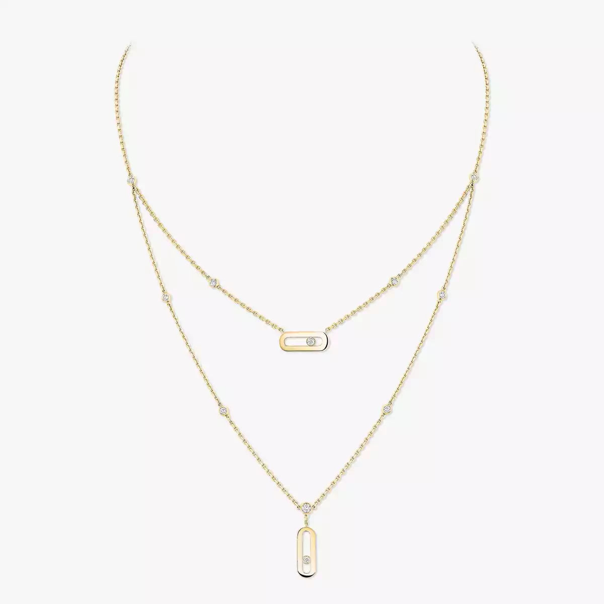 [Saipan]MOVE UNO DOUBLE-PENDANT NECKLACE