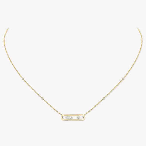 [Saipan]MOVE PAVÉ PENDANT 4 MOVING DIAMONDS NECKLACE